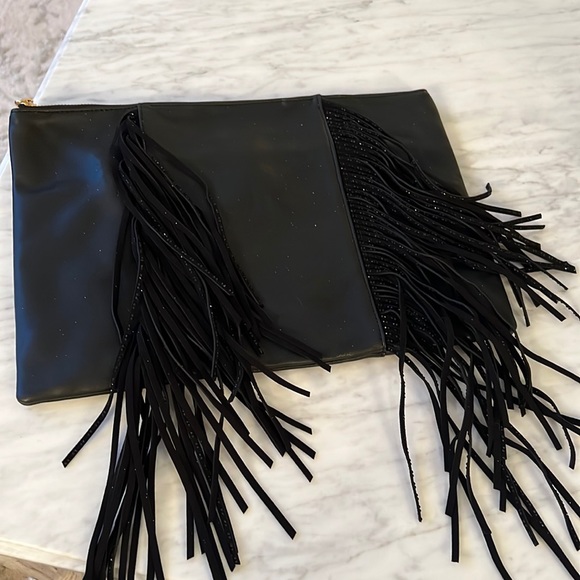 Deux Lux Handbags - Deux Lux Leather Fringe Large Clutch